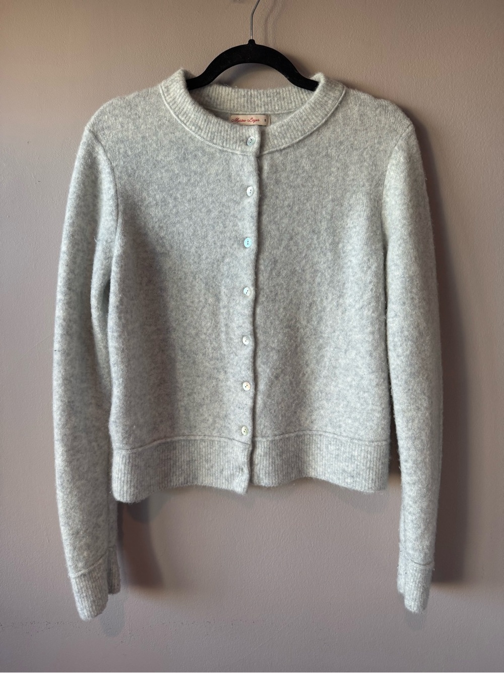 Marine Layer Women’s Gray Merino Wool Blend Button Cardigan Sweater Size Small
